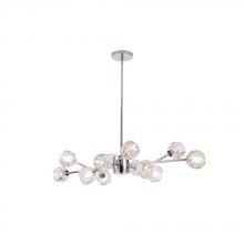 Avista Lighting Inc A8912CH - Avista Hampton Linear Chandelier 12-Light Chrome