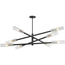 Dainolite WAN-448C-MB-AGB-FR - 8LT Incandescent Chandelier, MB & AGB w/ FR Glass