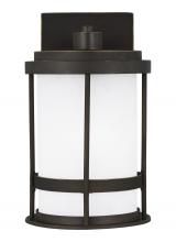 Generation Lighting 8590901D-71 - Wilburn modern 1-light outdoor exterior Dark Sky compliant small wall lantern sconce in antique bron