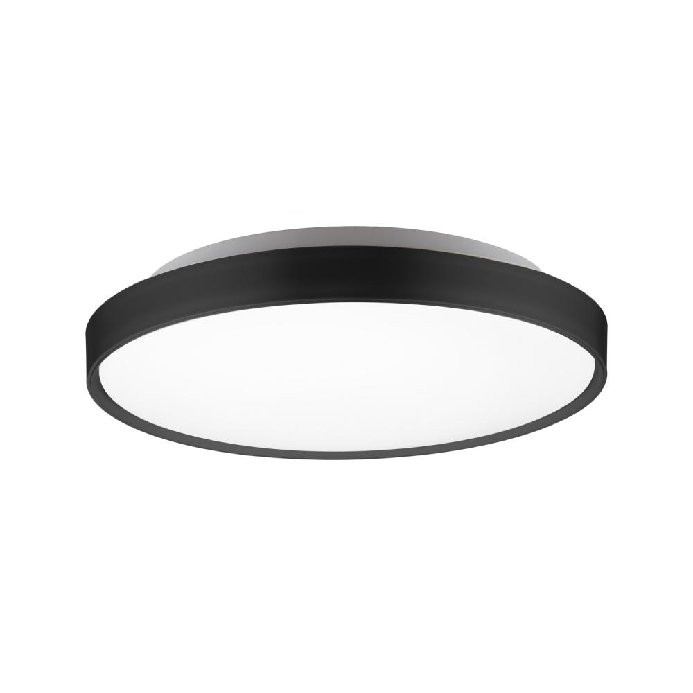 Brunswick 18-in Black LED Flush Mount