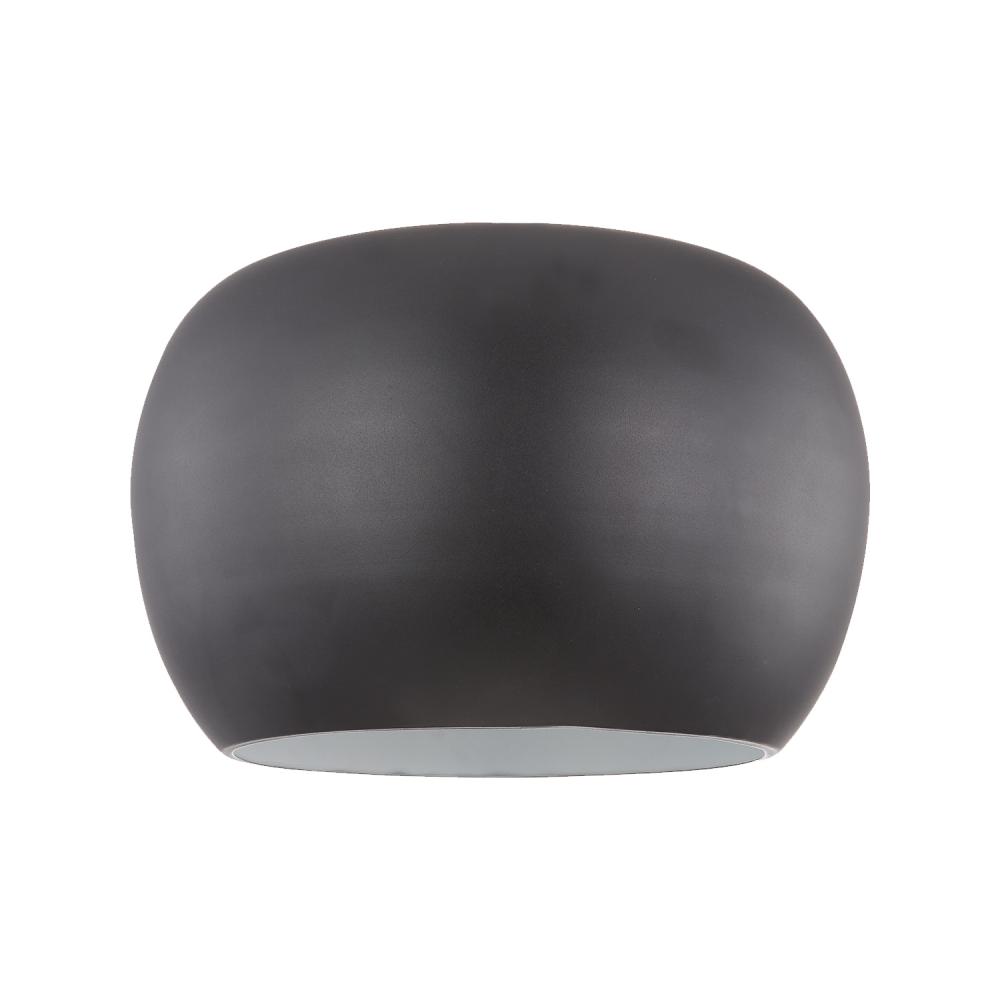 Croft 14-in Black/White LED Flush Mount