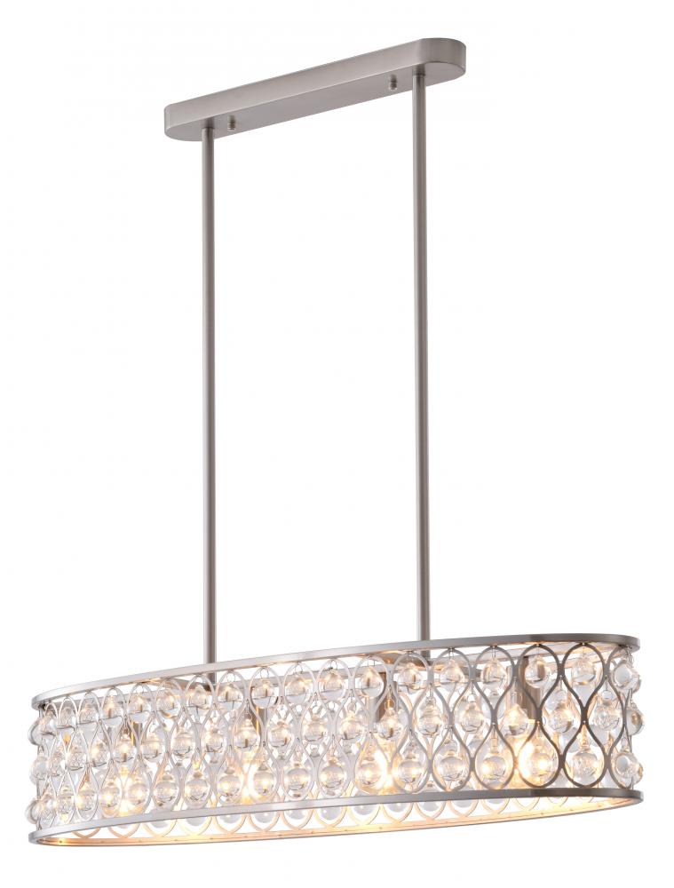 Metal & Crystal Chandelier