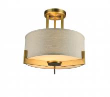 Bethel International Canada KE2020/DR7 - Antique Brass Flush Mount